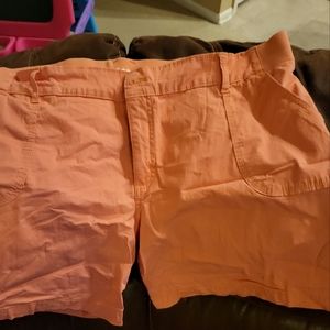 Mango colored shorts